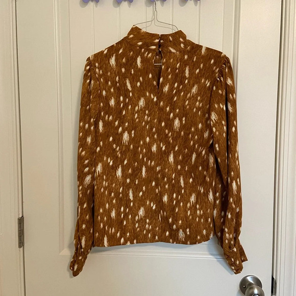 NWOT | Cara Santana x Apt.9 women’s long sleeve patterned blouse — small - Picture 4 of 6